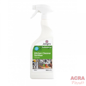 ACRA Jangro Professional Kitchen Cleaner Sanitiser Odourless 750ml spray bottle