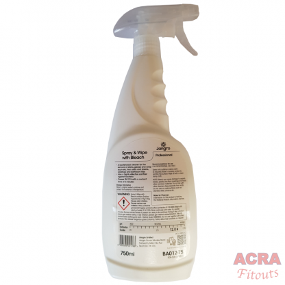 Jangro Professional Spray and Wipe with Bleach - ACRA
