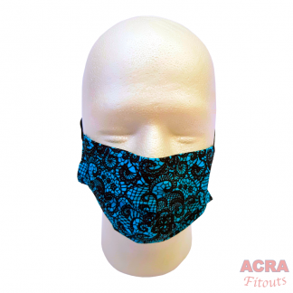 Disposable Masks - Lace pattern - Blue-ACRA