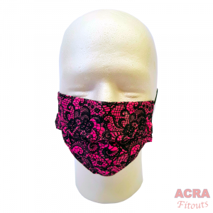 Disposable Masks - Lace pattern-Pink-ACRA