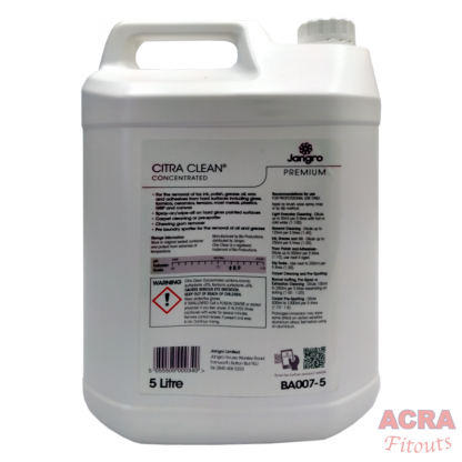 Jangro Premium Citra Clean – Concentrated (BA007-5) - back - ACRA