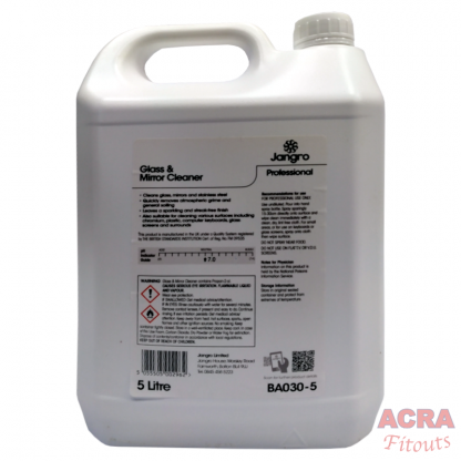 Jangro Professional Glass and Mirror Cleaner (BA030-5) - Back - ACRA